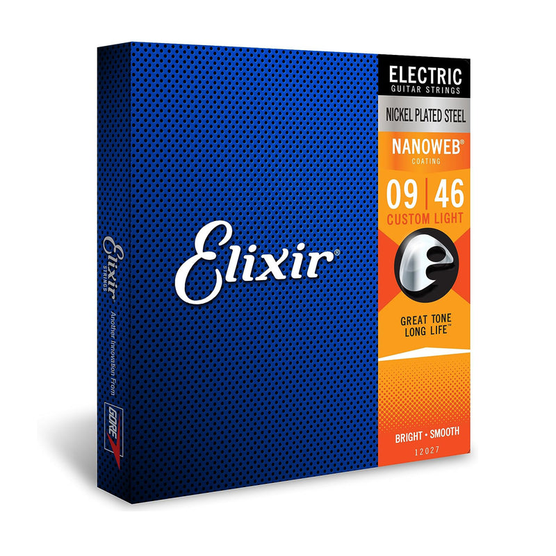 Elixir 12027 Nanoweb Bright Smoot Set 6 Corde x Chitarra Elettrica 09-046 Light