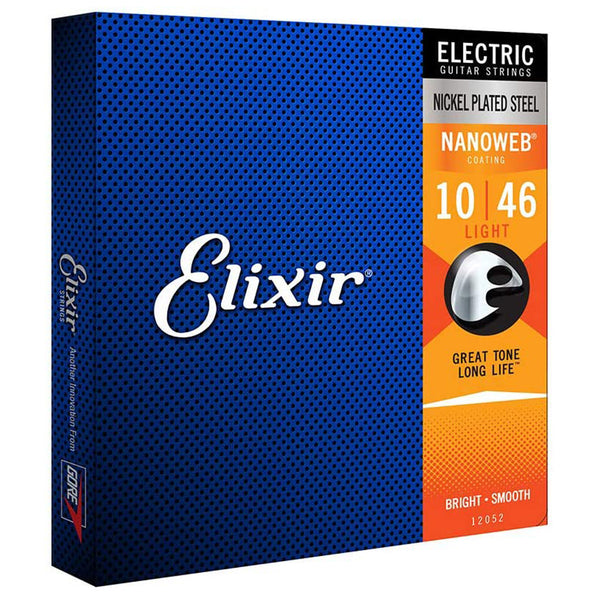 Elixir 12052 Nanoweb Light Electr. Set 6 Corde x Chitarra Elettrica 010-046