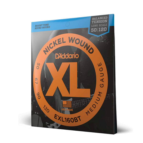 D'Addario EXL160BT Balanced Tension Medium / Long Scale Set Corde x Basso 50-120