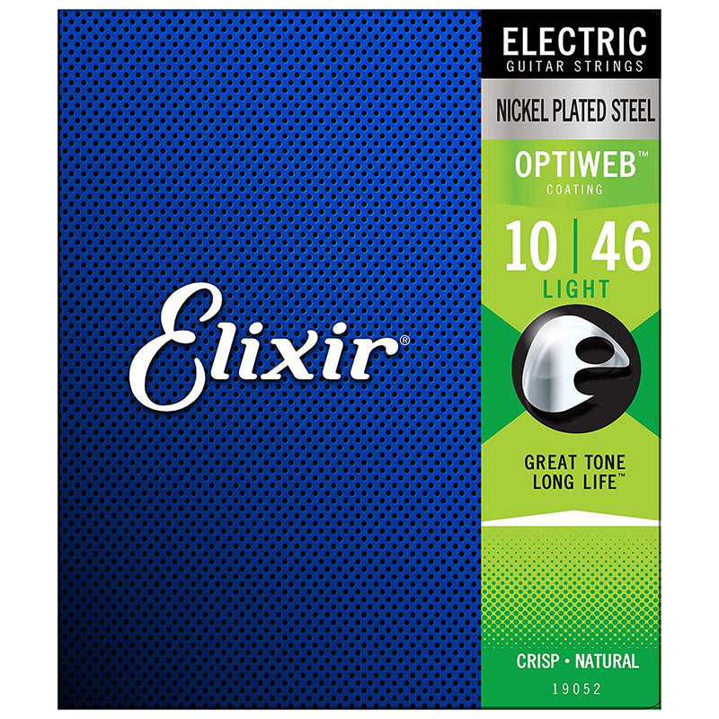 Elixir 19052 Electric Nickel Plated OPTIWEB 6 Corde x Chitarra Elettrica 010-046
