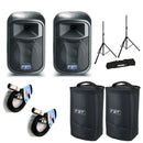 FBT J 8A Coppia Diffusore Attivo Pro 500w +V37 2Cover+FRE300KIT+2Cavi BULK250LU5