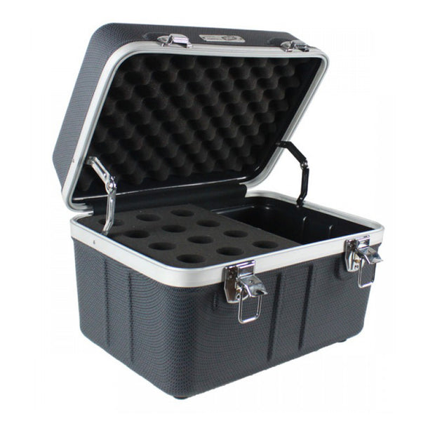 Proel FOABSMIC12 Case x custodia trasporto x 12 microfoni + vano accessori, Nero