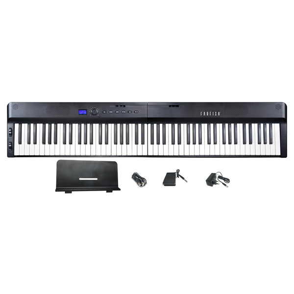 Farfisa FP 100 Tastiera Portatile Pieghevole 88T touch sensitive, Rec/Play, Nero