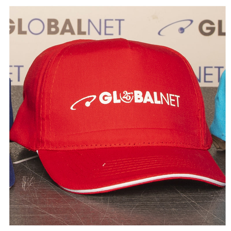 Global Net GLN CAP 03 Cappellino Berretto con visiera rigida, Rosso.