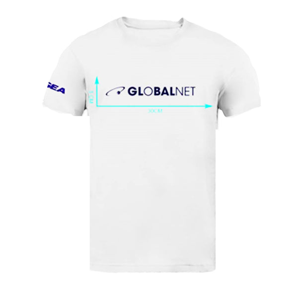 Global Net GLN T-SHIRT 2025 T-Shirt taglia M Girocollo con logo, Bianco