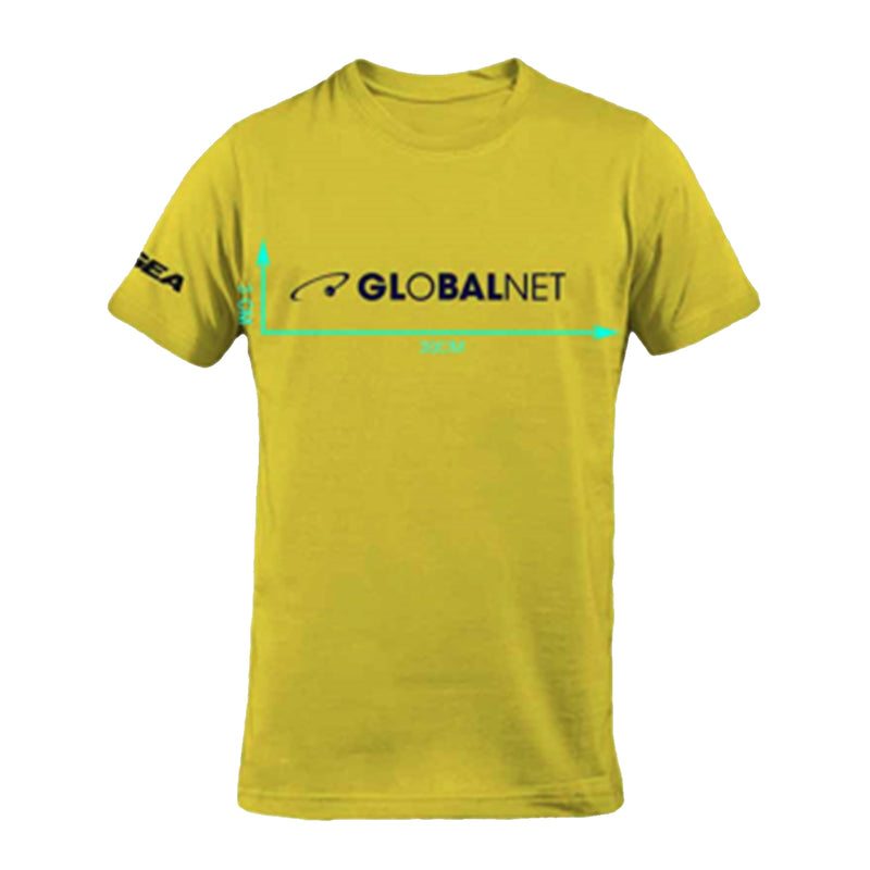 Global Net GLN T-SHIRT 2025 T-Shirt taglia XL Girocollo con logo, Giallo