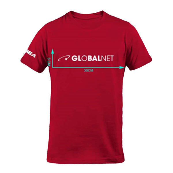 Global Net GLN T-SHIRT 2025 T-Shirt taglia L Girocollo con logo, Rosso