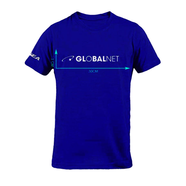 Global Net GLN T-SHIRT 2025 T-Shirt taglia L Girocollo con logo, Royal Azzurro