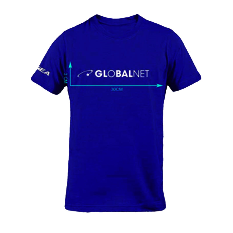 Global Net GLN T-SHIRT 2025 T-Shirt taglia XL Girocollo con logo, Royal Azzurro