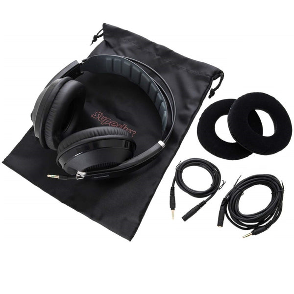 Superlux HD662 EVO BLACK Cuffia Monitor Pro Studio chiusa cavo e senza mic, Nero