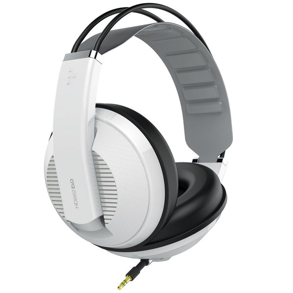 Superlux HD662 EVO WHITE Cuffia Monitor Pro Studio chiusa cavo e senza mic, Bianco
