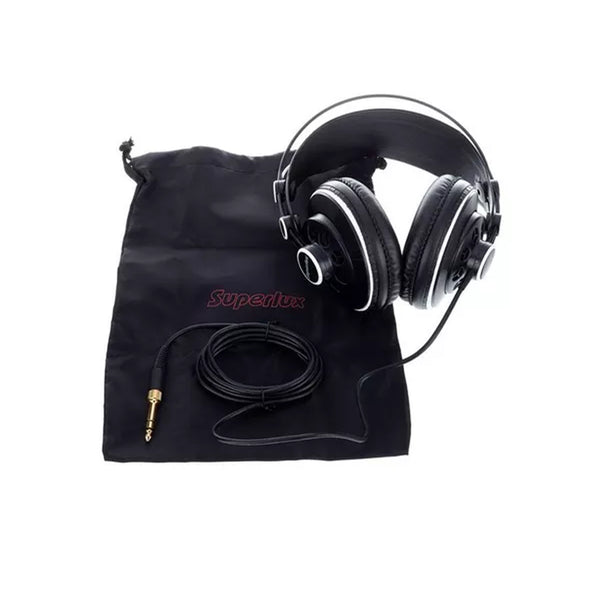 Superlux HD681F Cuffia monitor semiaperta con cavo e senza microfono, Nero