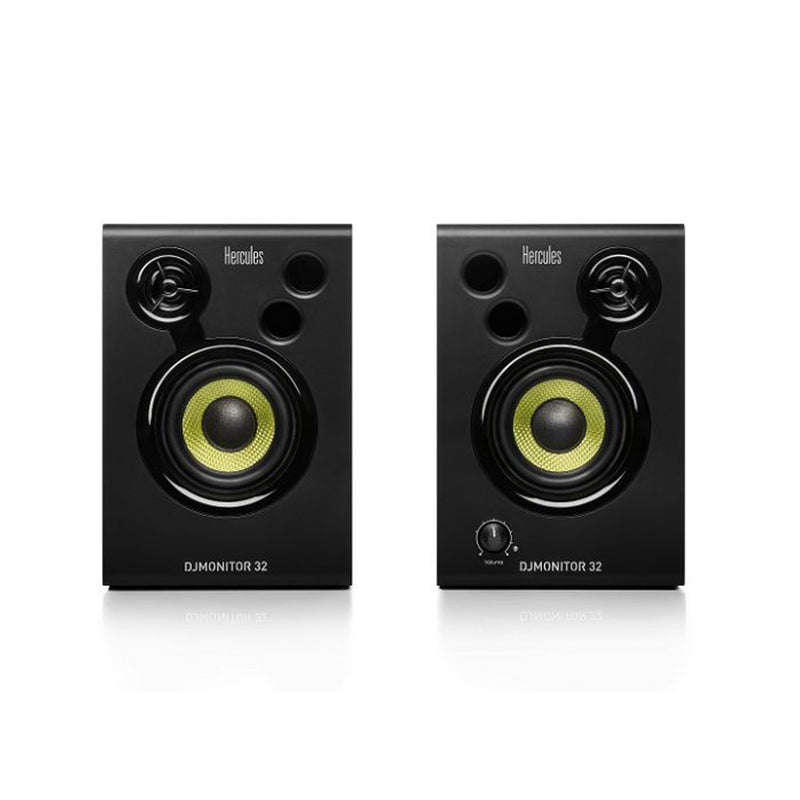 Hercules DJMONITOR 32 Coppia monitor audio attivi da Desktop, 60w di picco, Nero