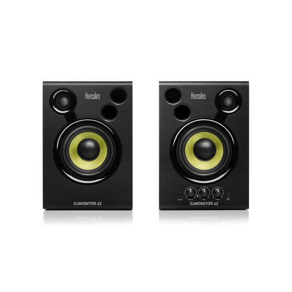 Hercules DJMONITOR 42 Coppia monitor audio attivi da Desktop, 80w di picco, Nero