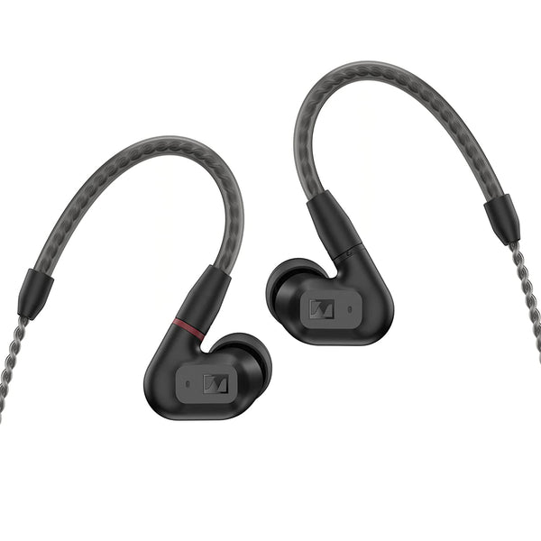 Sennheiser IE 200 Auricolari con filo e senza microfono, cavo trasparente, Nero