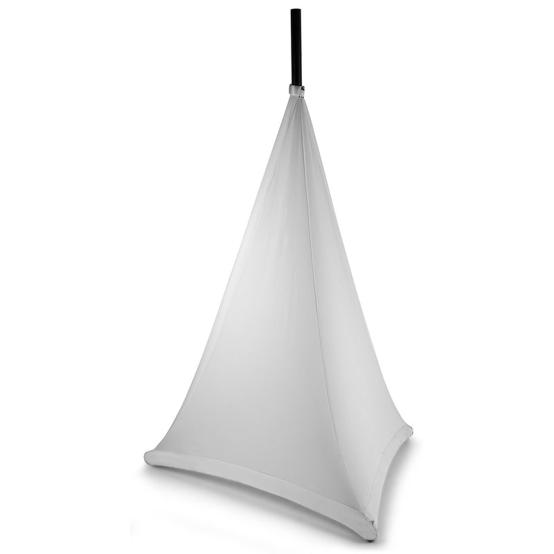 Vonyx LSS12W Lycra StandSleeve Copertura per stativi per diffusori 1,2m Bianco
