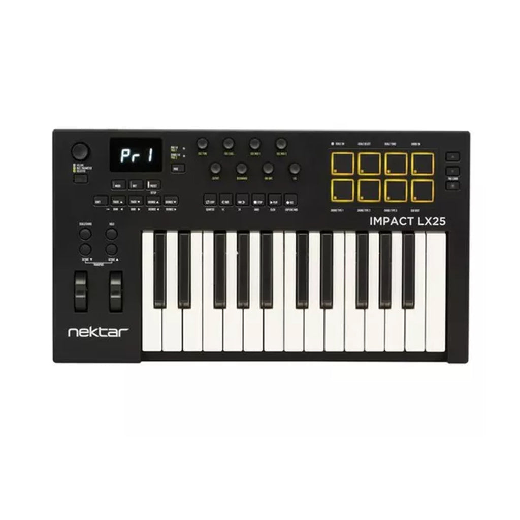 Nektar IMPACT LX25 MK3: Tastiera Controller MIDI USB 25 Tasti Sensibili, Nero