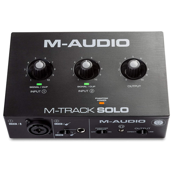 M-Audio M-TRACK SOLO Interfaccia scheda audio USB x Mac & Pc 2 In e 2 Out, Nero