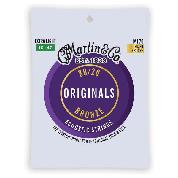 Martin M170 Extra Light 10-47 Acoustic String 80/20 Corde x Chitarra Acustica