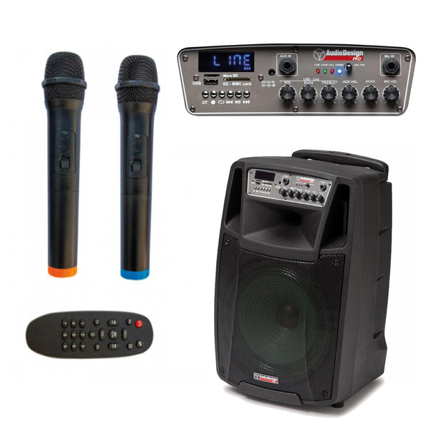 Audiodesign M2 12W/L Trolley Batteria Diffusore Attivo+ 2Mic Palm. Wireless 450w