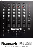 Numark M6 USB Mixer Pro x Dj a 4 canali, con connessione USB per computer, Nero