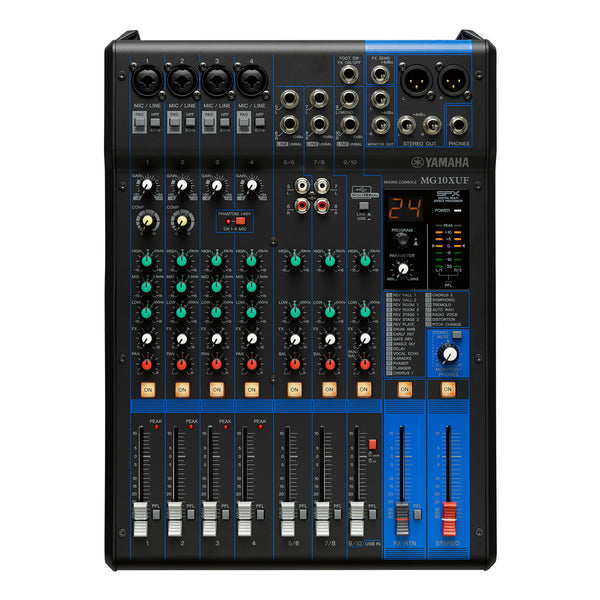 B-STOCK GARANTITO Yamaha MG10XUF Mixer Pro 10 Canali USB + 4 Mic alim. Phantom