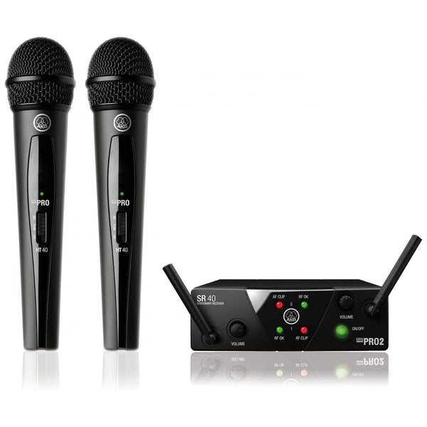 AKG WMS40 Mini 2Vocal Set ISM2/3 (864.375/850MHz) Sistema 2 mic wireless palmare