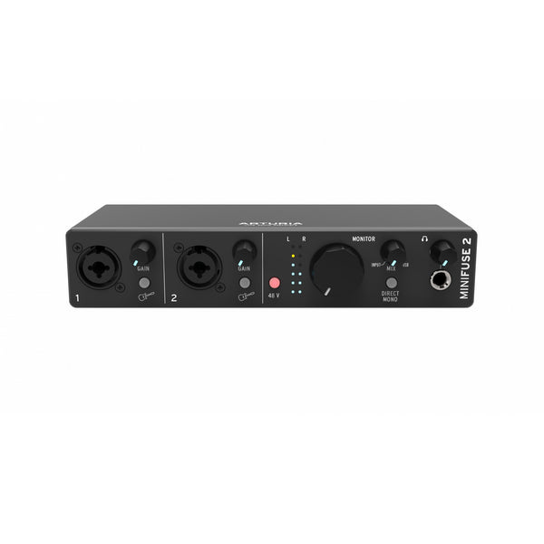 Arturia MINIFUSE 2 BLACK Interfaccia Audio USB C con 2-IN Combo / 2-OUT, Nero