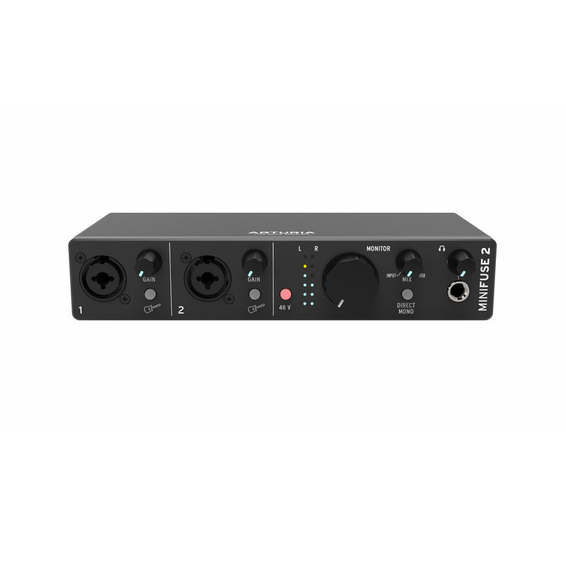 Arturia MINIFUSE 2 BLACK Interfaccia Audio USB C con 2-IN Combo / 2-OUT, Nero