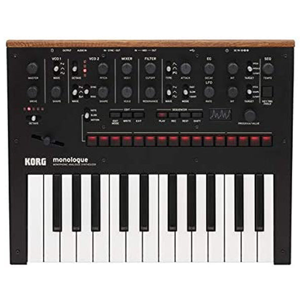 Korg MONOLOGUE BK Sintetizzatore analogico programmabile 25tasti Midi e USB Midi