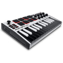 Akai MPK Mini MKIII Mini Tastiera Controller 25Tasti MIDI USB 8 Drum Pad, White