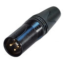 Neutrik NC3MXX-B Connettore Cannon XLR 3P Maschio contatti oro, colore Nero