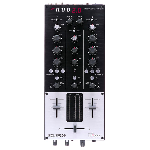 Ecler NUO2.0 Mixer Pro Dj analogico 2 Canali con EQ full-cut send/return effetti