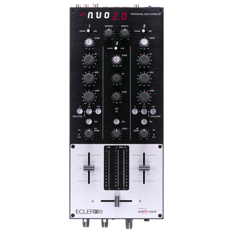 Ecler NUO2.0 Mixer Pro Dj analogico 2 Canali con EQ full-cut send/return effetti