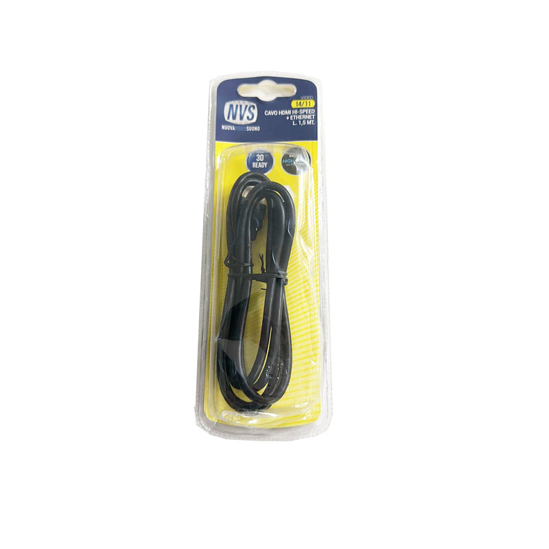 » Nuova Video Suono 14-11 Cavo HDMI Hi-Speed + Ethernet da 1,5mt., Nero (100% off)