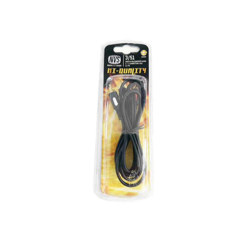 » Nuova Video Suono 3-51 Cavo Audio 2x RCA Maschio a 2x RCA Maschio da 1,5mt. (100% off)