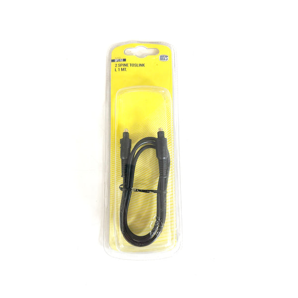 Nuova Video Suono OPT-A3 Cavo ottico con 2 spine toslink, 1mt., Nero
