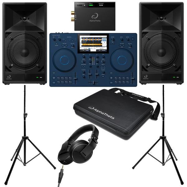 AlphaTheta OMNIS-DUO Controller Wireless +borsa+2WAVE-EIGHT Casse+Cuffia+Stativi