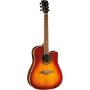 Eko ONE D150CE VINTAGE BURST Chitarra elettroacustica forma Dreadnought 20 Tasti