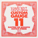 Ernie Ball 1011 Plain Steel Custom Gauce Corda x Chitarra Elettrica o Acustica