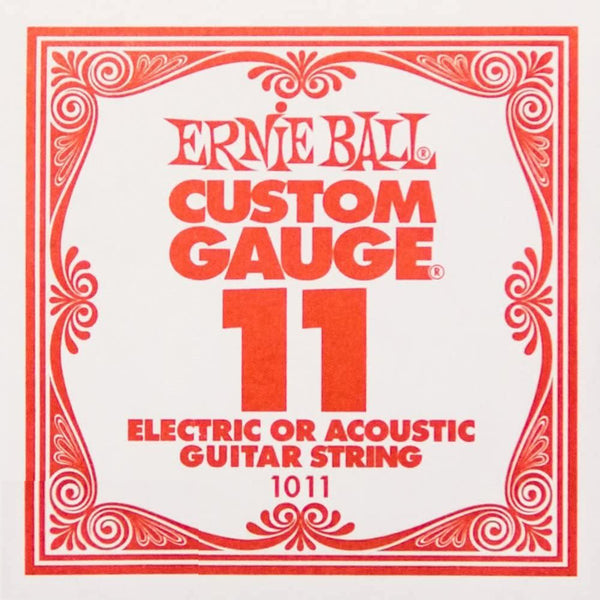 Ernie Ball 1011 Plain Steel Custom Gauce Corda x Chitarra Elettrica o Acustica