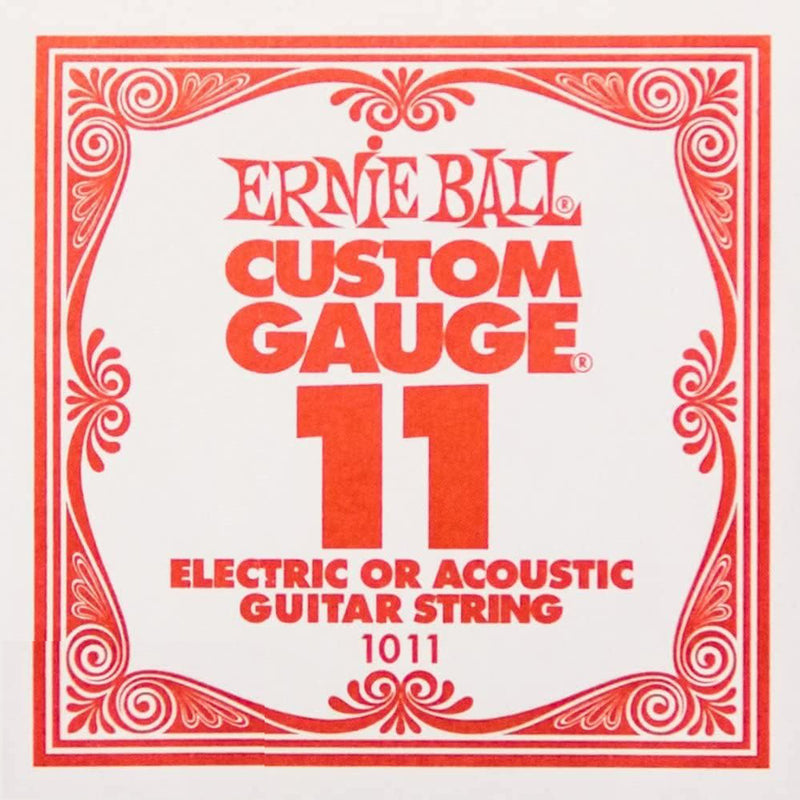 Ernie Ball 1011 Plain Steel Custom Gauce Corda x Chitarra Elettrica o Acustica