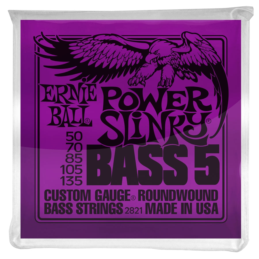 Ernie Ball 2821 Power Slinky Bass 5 Set 5 Corde x Basso Elettrico Powe