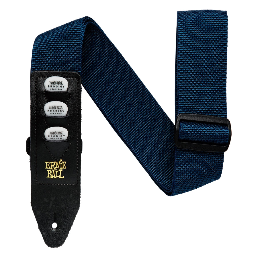 Ernie Ball P04236 Pickholder Strap Navy Tracolla x chitarra basso x3 p