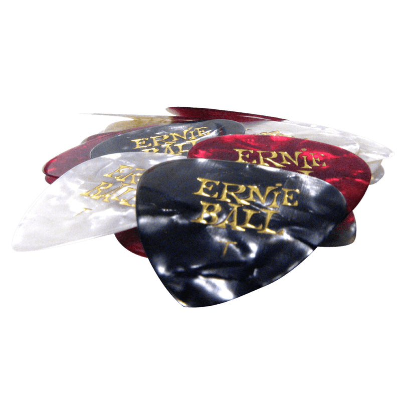 Ernie Ball P09164 PEARLOID PICKS THIN Plettri Colorati Assortiti .46mm busta 24