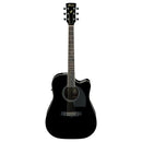 Ibanez PF15ECE-BK BLACK Chitarra Elettroacustica Cutaway, Nero