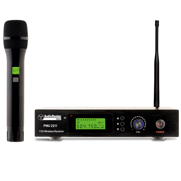 Audiodesign PMU 2211 Sistema Microfonico Wireless con Palmare UHF F.: 480-530MHz