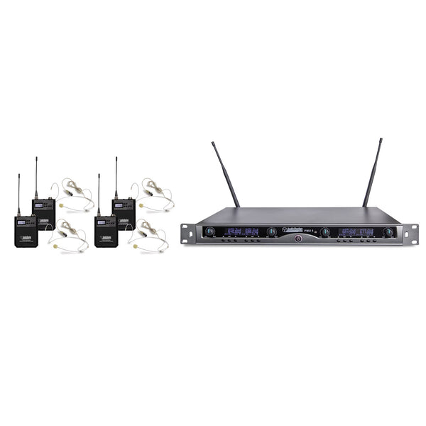 Audiodesign PMU 440T Sistema Mic Wireless 4 Archetti UHF F: 635,00 - 684,750 MHz