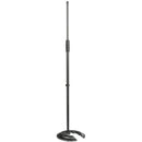 Proel PRO1991-D+ Asta Microfonica Pro Dritta base rotonda ad "U", Nero Opaco