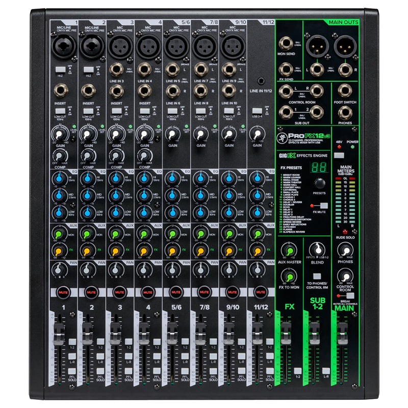 Mackie PROFX12V3 Mixer USB 12 Canali effetti professionali x live home recording